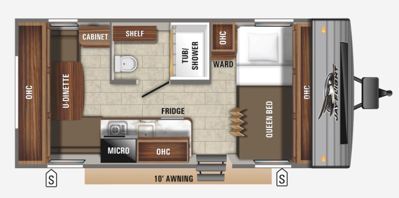 2018 JAYCO JAY FLIGHT 175RD, , floor-plans-day image number 0
